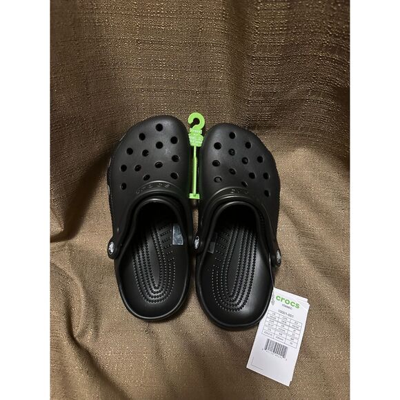 NWT Unisex Crocks Classic Black Clogs Size W6 M4 - Picture 1 of 4